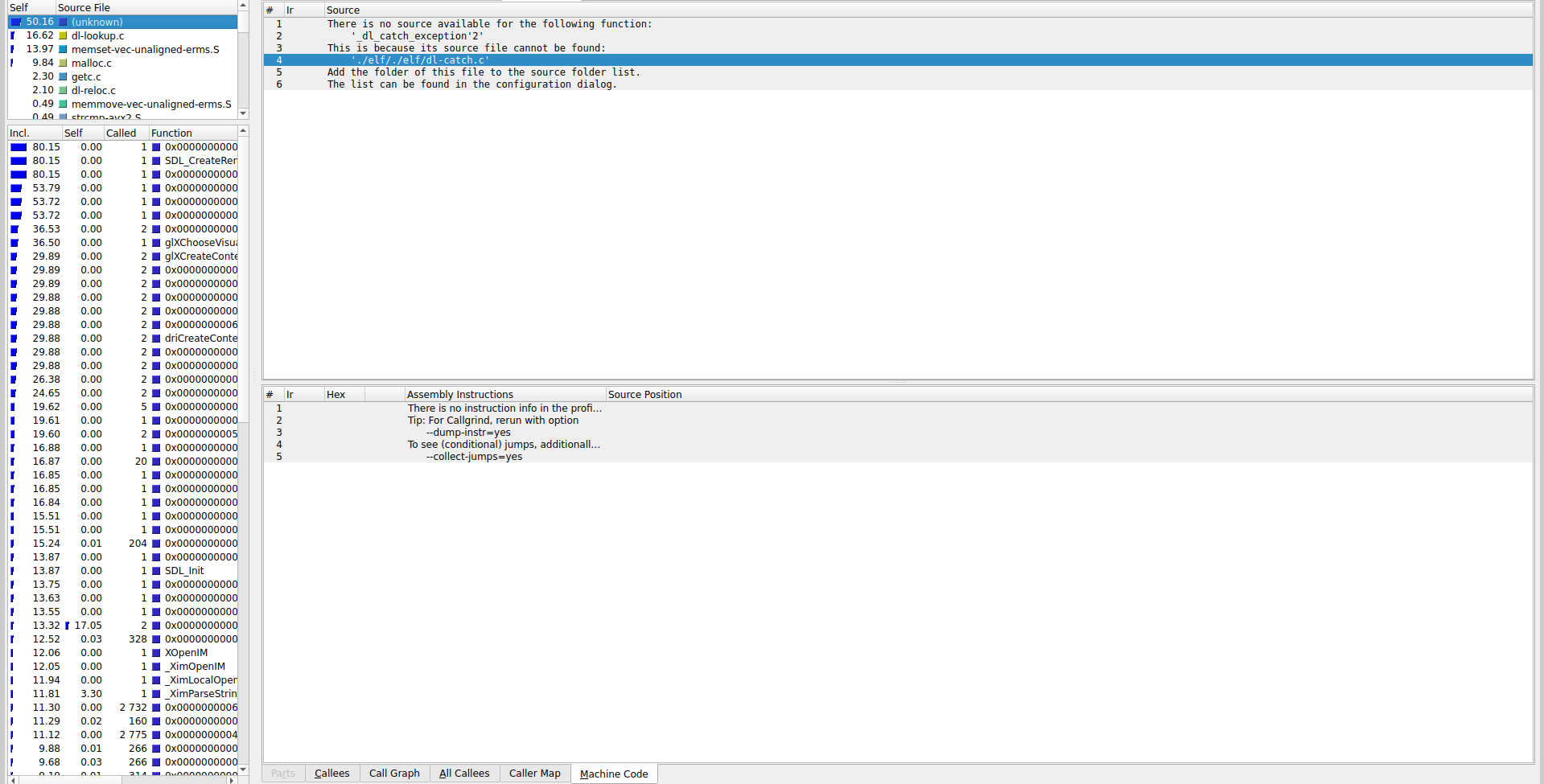 KCachegrind after optimization